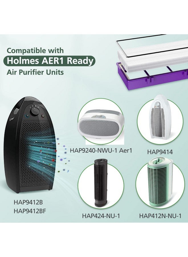 isinlive HAPF300AP Performance Plus Replacement Filter for Holmes AER1 HAPF300AP-U4 air Cleaner, 2 True HEPA+ 4 Carbon Pre Filters - Image 3