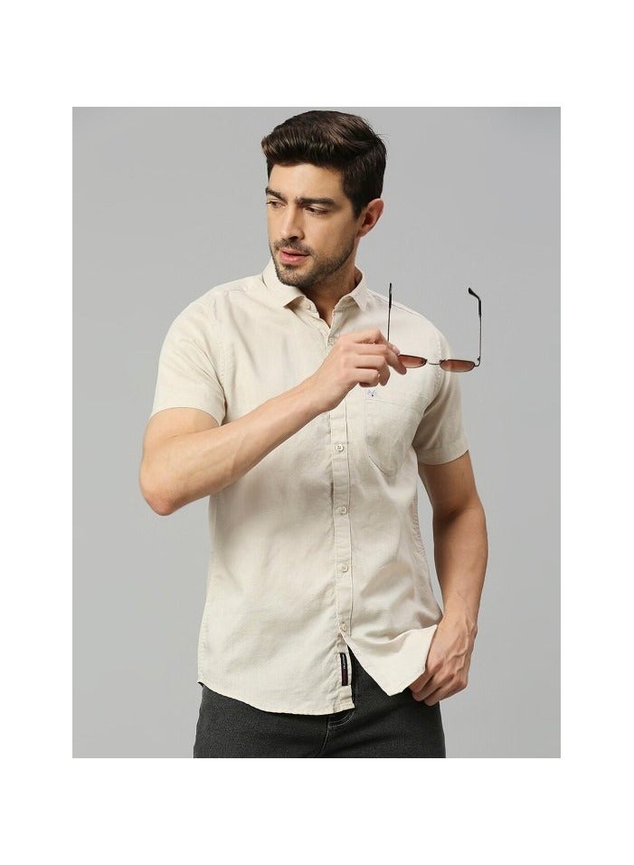 Thomas Scott Classic Slim Fit Opaque Cotton Linen Casual Shirt - Image 3