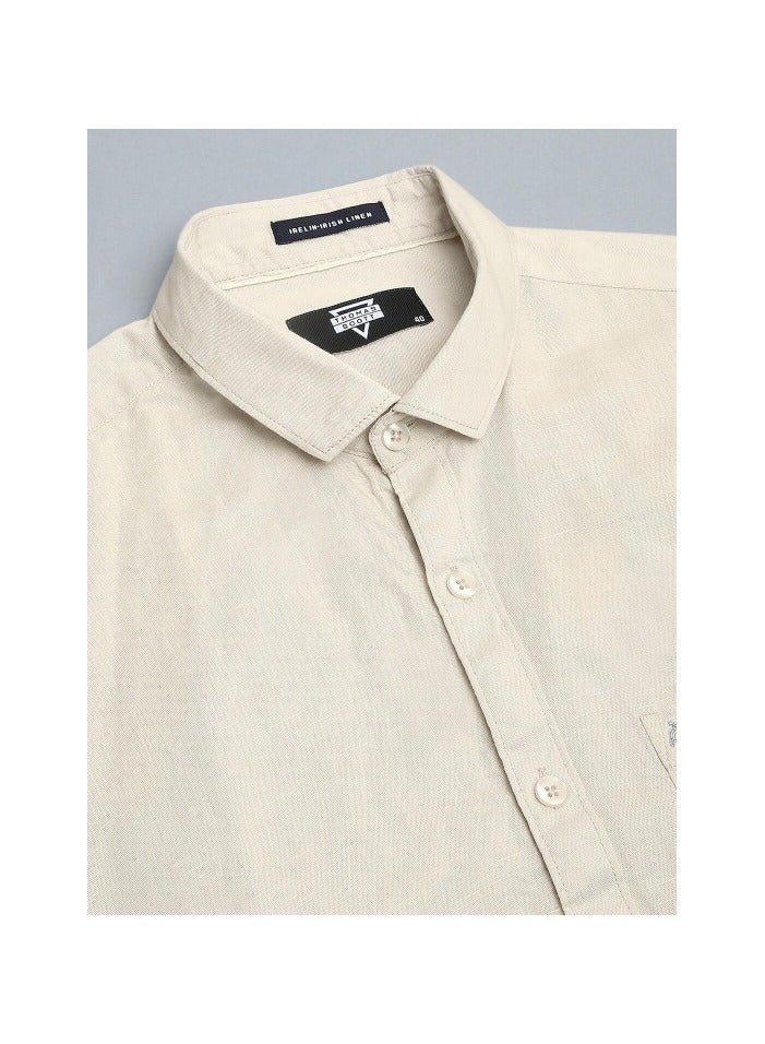 Thomas Scott Classic Slim Fit Opaque Cotton Linen Casual Shirt - Image 4