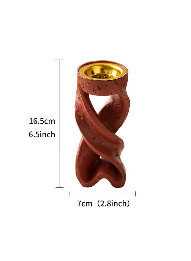 لارافيل ديكورات رمضان العربية مبخرة حلزونية بسيطة لتنقية الهواء في المنزل والتأمل واليوغا والاسترخاء بتصميم أنيق للاستخدام الداخلي - حجم كبير، أحمر - Image 2