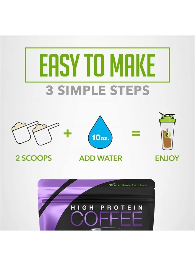 Chike Caramel High Protein Iced Coffee, 20 G Protein, 2 Shots Espresso, 1 G Sugar, Keto Friendly and Gluten Free, 14 Servings (14.8 Ounce) - Image 4