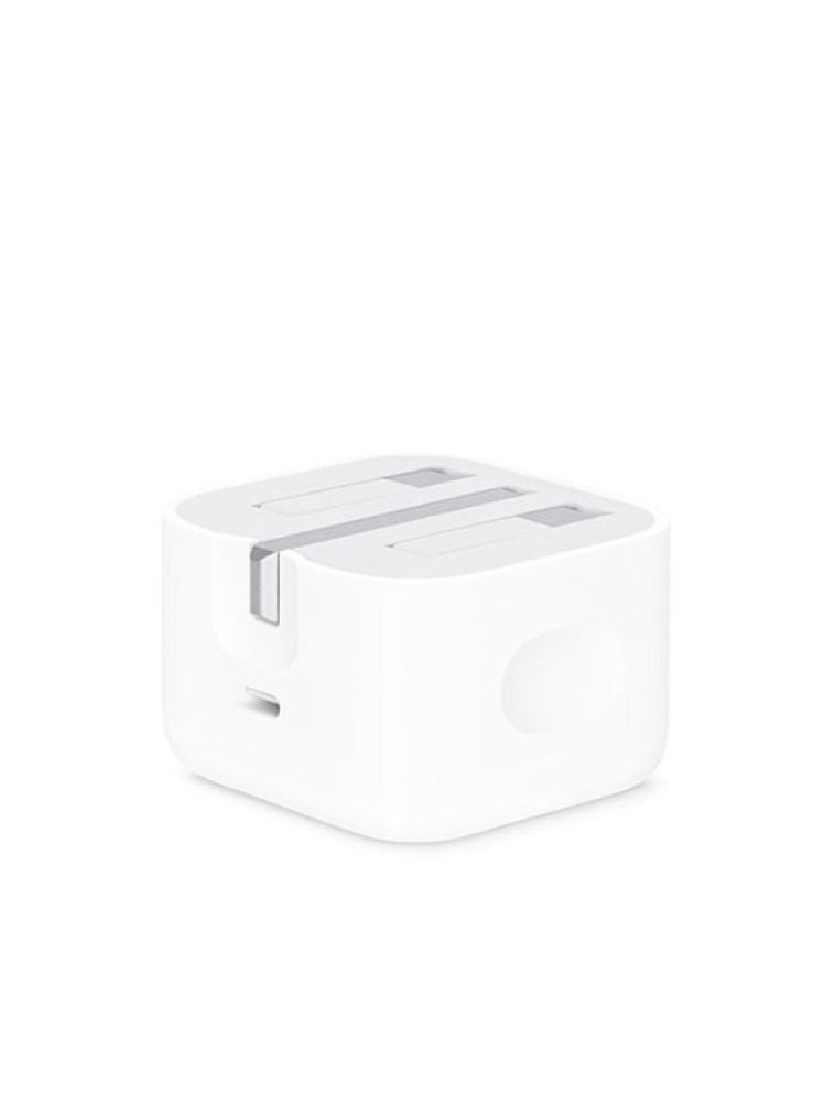Generic - 20W Foldable Fast Charging Wall Adapter Compatible with Apple iPhone 12 Pro Max/11 Pro Max/SE, iPad White - Image 1