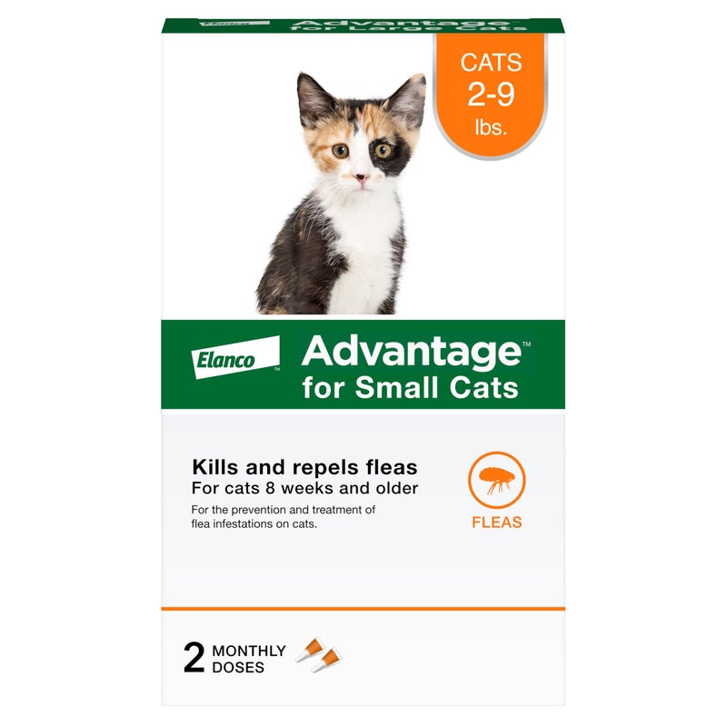 Advantage Topical Cat Flea Treatment and Prevention for Small Cats 2-9 lbs. | Apply Flea Drops Monthly | 2 Treatments - Image 1