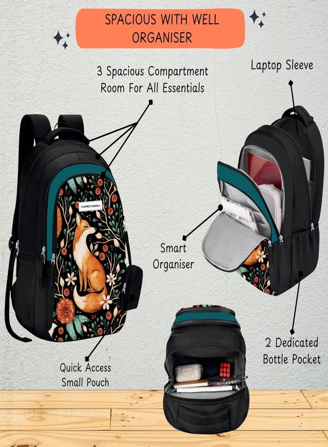 Hyper Adam 35L Latest And Trendy Stylish Waterproof College/Casual/School Bag/Backpack For Kids, Boys, Girls, Men And Women | For Everyday Use Extra Pouch Included - Image 3