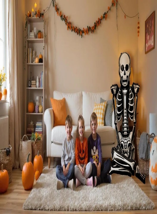 Eanjia 8.3FT Halloween Skeleton Balloons Life Size Full Body with Adjustable Joints for Halloween Pose, Jumbo Spooky Skull Indoor Party Decoration, Poseable Skeleton (Skeleton 8.3FT) - Image 3