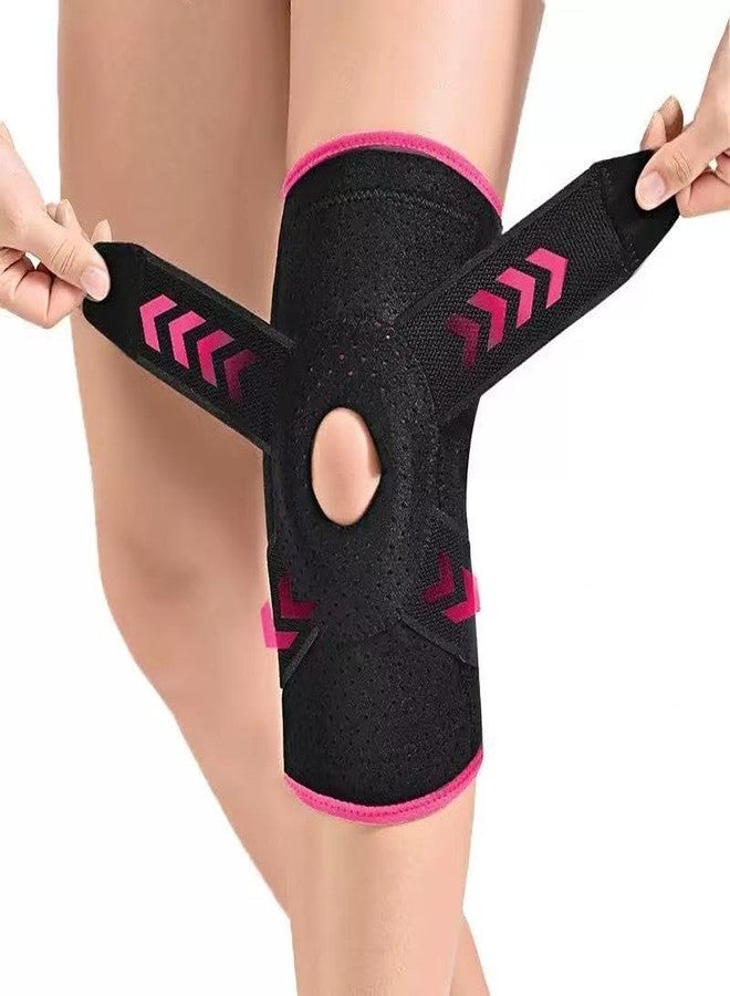 RUNZI Knee Brace for Knee Pain, Knee Brace with Side Stabilizers for Man Women,Knee Wrap for Arthritis, Meniscus Tear, ACL, Knee Pain Relief, Runner, Sport - Image 1