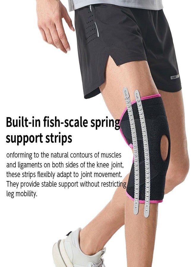 RUNZI Knee Brace for Knee Pain, Knee Brace with Side Stabilizers for Man Women,Knee Wrap for Arthritis, Meniscus Tear, ACL, Knee Pain Relief, Runner, Sport - Image 4