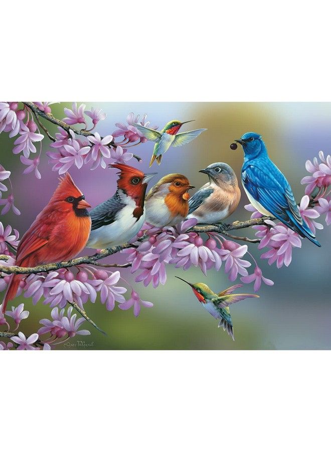 Bits and Pieces 300 Piece Jigsaw Puzzle For Adults 18" X 24" Birds On A Flowering Branch 300 Pc Cardinals Bluebird Hummingbird Flowers Jigsaw By Artist Oleg Gavrilov - Image 2