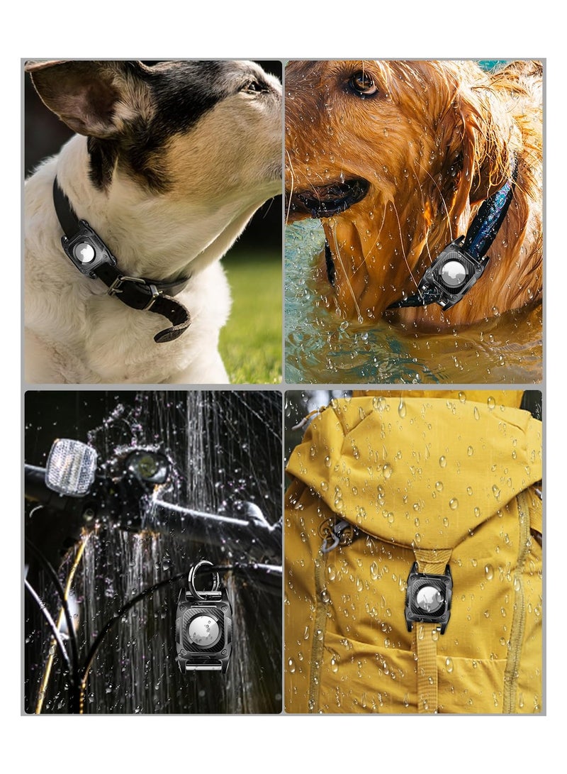 Excefore Airtag Dog Collar Holder,IPX8 Waterproof Dog Airtag Holder Case,Hard TPU Full Protection with Detachable Iron Bolt for Air Tag Dog Collar,Compatible Apple Air tag. - Image 5