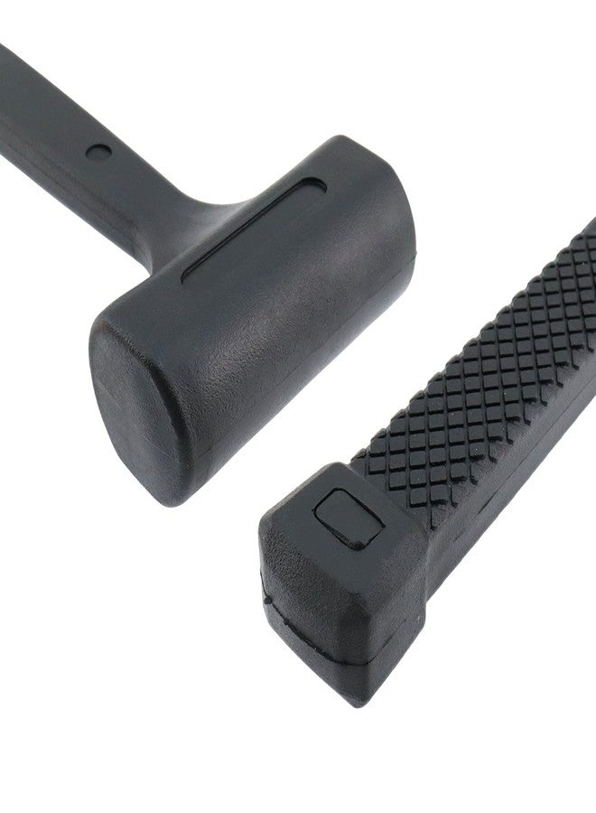Geesatis 1Pcs Rubber Mallet,1LB Soft Blow Small Hammers,Dead Blow Hammer,Unibody Molded,Non-Rebounding,Black - Image 3