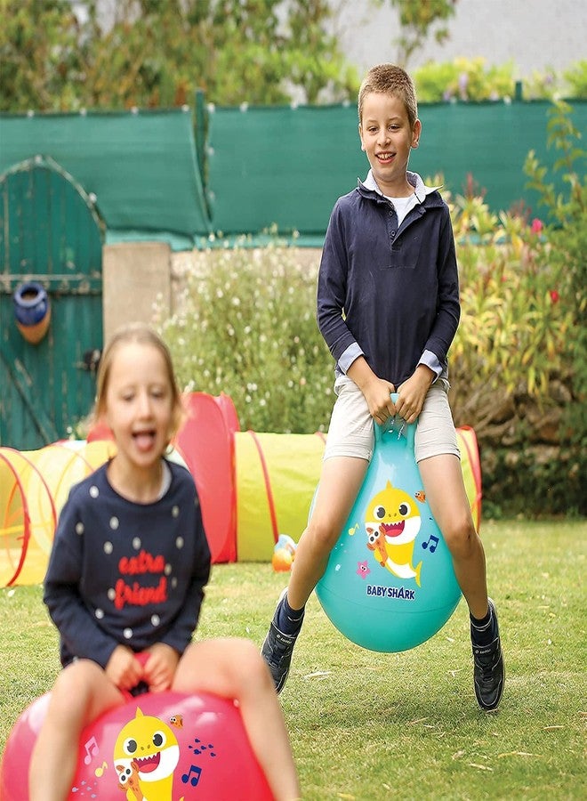 Sukhrup Rubber Hopping Hip Pity Jumping Hop Ball for Kids Ages 3-6 Year Hop-Pity Hop Ball Hopping Ball Bouncy Ball with Handles Sit & Bounce Kangaroo Bouncer Jumping Ball with Pump for Boys Girls - Image 2