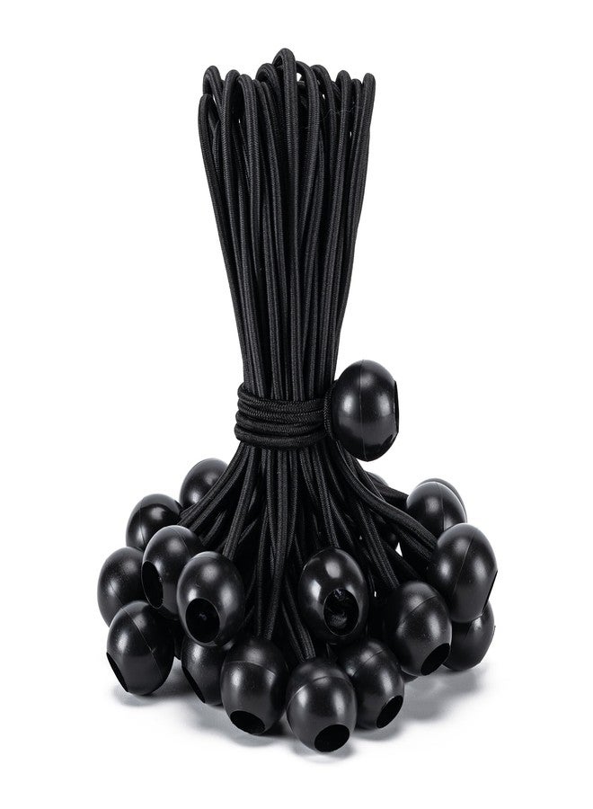 Aegero 30 Pack Ball Bungee Cord, 6 Inch Heavy Duty Bungie Cord Balls Canopy Tarp Tie Down Bungee Balls for Camping, Tents, Cargo,Holding Wire and Hoses, Patio Umbrellas, Awning (Black) - Image 1
