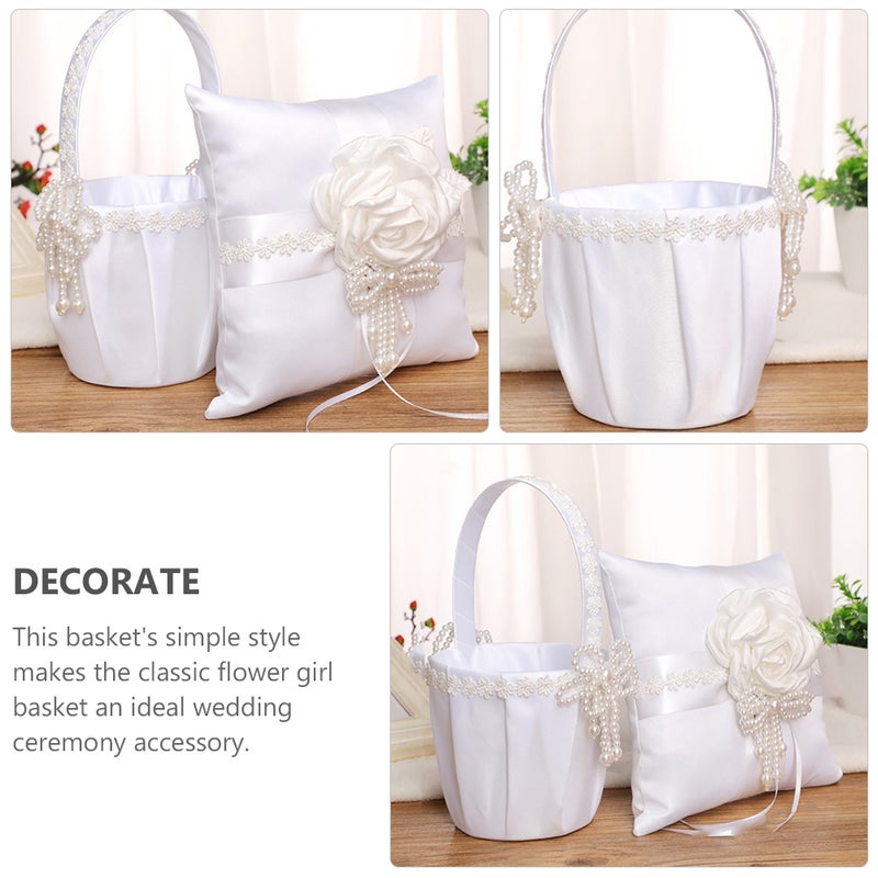 1pc Flower Girl Sprinkles Flower Basket Cloth Wedding Flower Basket Cloth Basket - Image 5
