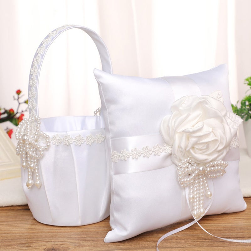 1pc Flower Girl Sprinkles Flower Basket Cloth Wedding Flower Basket Cloth Basket - Image 1