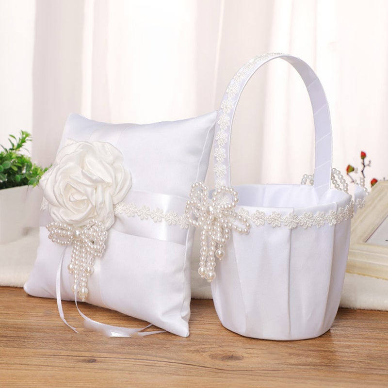 1pc Flower Girl Sprinkles Flower Basket Cloth Wedding Flower Basket Cloth Basket - Image 3