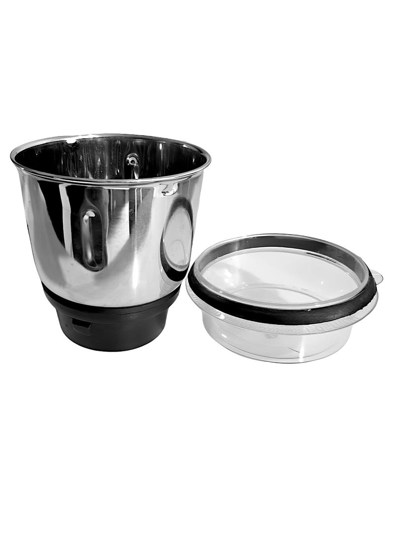 Generic Stainless Steel Heavy Quality Chutney Jar for Precision Grinding 400 ml Suitable for All mixer Grinder Efficient Blade with Sharp Cutting Edge Pack Of 1  - Image 2