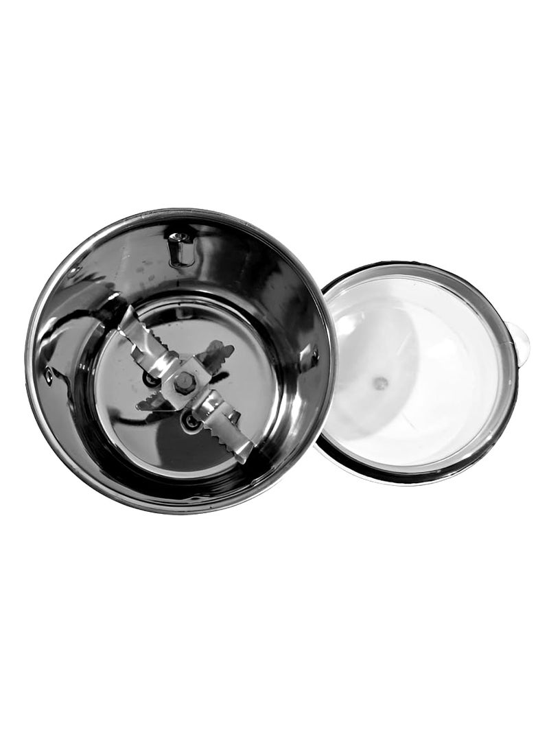 Generic Stainless Steel Heavy Quality Chutney Jar for Precision Grinding 400 ml Suitable for All mixer Grinder Efficient Blade with Sharp Cutting Edge Pack Of 1  - Image 3