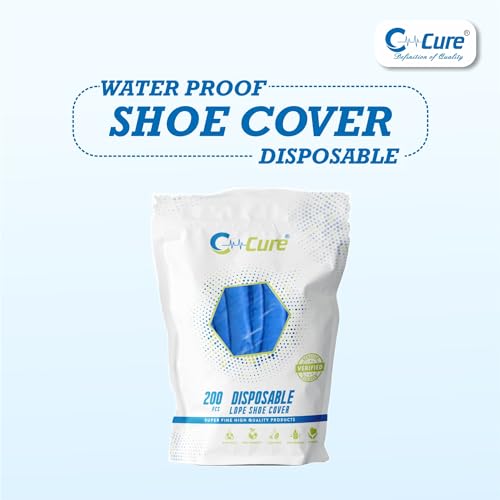 C-Cure® Disposable Shoe Cover for Rain | Waterproof Shoes Cover for Rain | Shoe Cover | Rain Shoe Cover | Rain Cover for Shoes | Shoe Rain Cover Waterproof | (Pack of 100, Blue) - Image 5