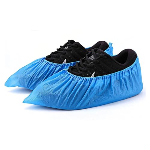 C-Cure® Disposable Shoe Cover for Rain | Waterproof Shoes Cover for Rain | Shoe Cover | Rain Shoe Cover | Rain Cover for Shoes | Shoe Rain Cover Waterproof | (Pack of 100, Blue) - Image 1