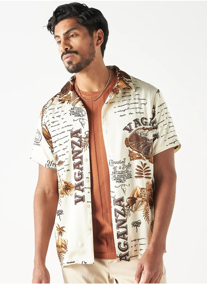 ايكونيك All - Over Print  Regular
  Fit Shirts