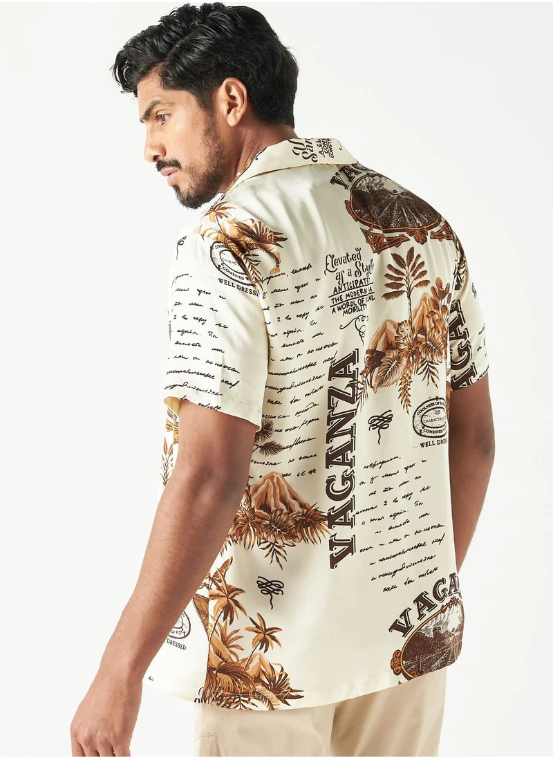 ايكونيك All - Over Print  Regular
  Fit Shirts