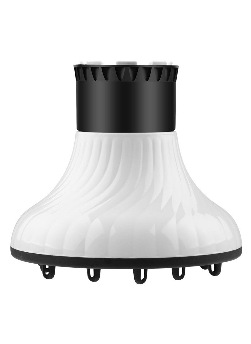 general 1 x 5 pcs Universal Hair Dryer Diffuser Attachment White 803