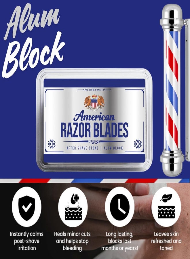 the shave factory American Razor Blades Alum Block Aftershave Solution for Shaving Razor Burn Relief in Plastic Case 3.53 oz. 100gr. - Image 5