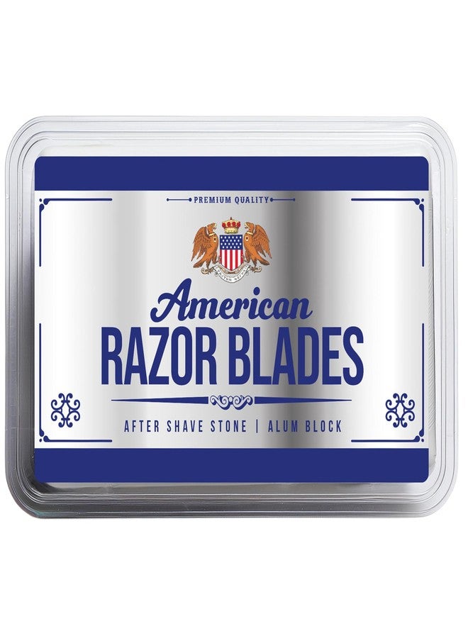 the shave factory American Razor Blades Alum Block Aftershave Solution for Shaving Razor Burn Relief in Plastic Case 3.53 oz. 100gr. - Image 1