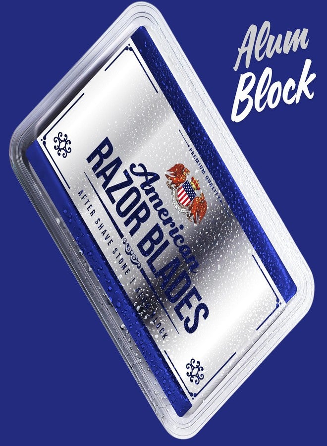 the shave factory American Razor Blades Alum Block Aftershave Solution for Shaving Razor Burn Relief in Plastic Case 3.53 oz. 100gr. - Image 3