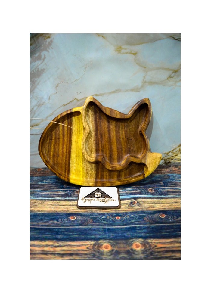 Egypt Antiques A food or snack dish for children in the shape of a fox, handmade in 100% natural colors and treated with olive oil  - Image 1