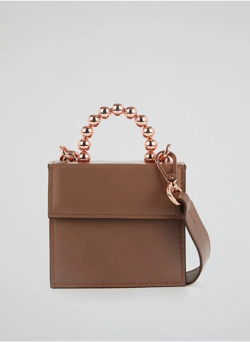 0711 Tbilisi Brown Baby Bea Ball Handle Purse