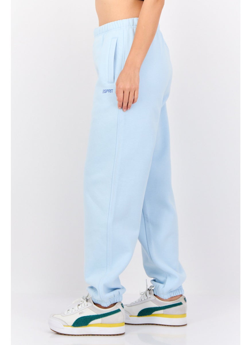 ESPRIT - Women Regular Fit Brand Logo Sweatpants, Pastel Blue - Image 1