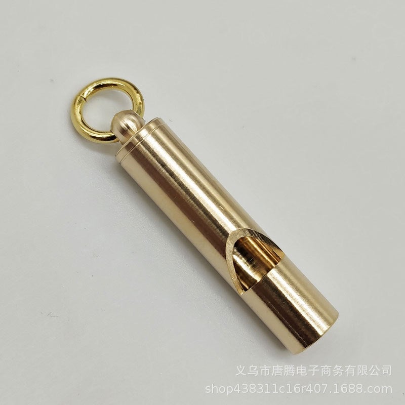 Brass whistle keychain pendant outdoor help pure copper bottle opener whistle daily metal crafts wholesale Ordinary whistle
