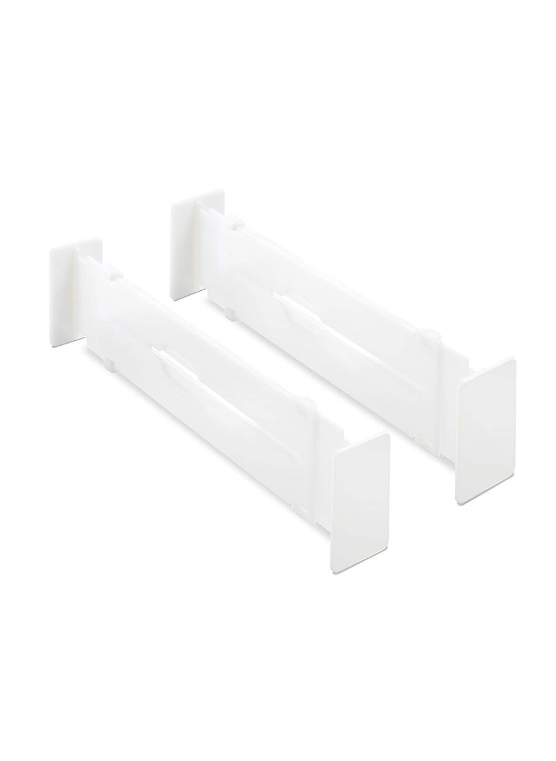 Whitmor Whitmor Adjustable Organizers Drawer Dividers Set of 2 White 