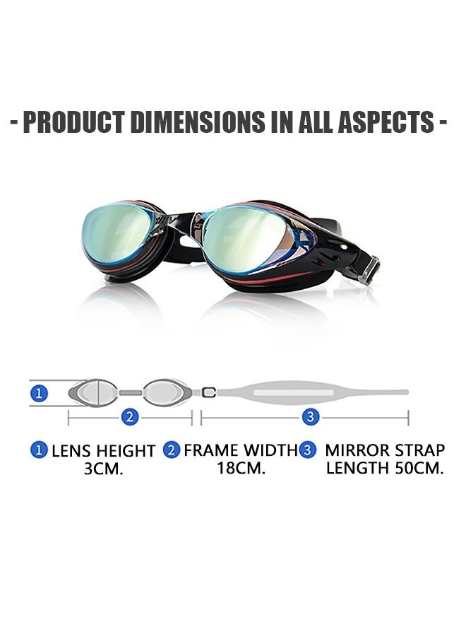 Beyond - 5-In-1 Swim Goggles And Cap Set Anti Fog Swimming Glasses for Adult (BlacK) - Image 1