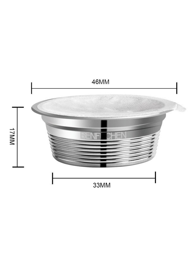 NIBEMINENT benfuchen Stainless Steel Reusable Refillable Coffee Capsules Compatible with LAVAZZA A MODO MIO Cup Filter 60pcs Aluminum Foil Silver 10*5*10cm - Image 5