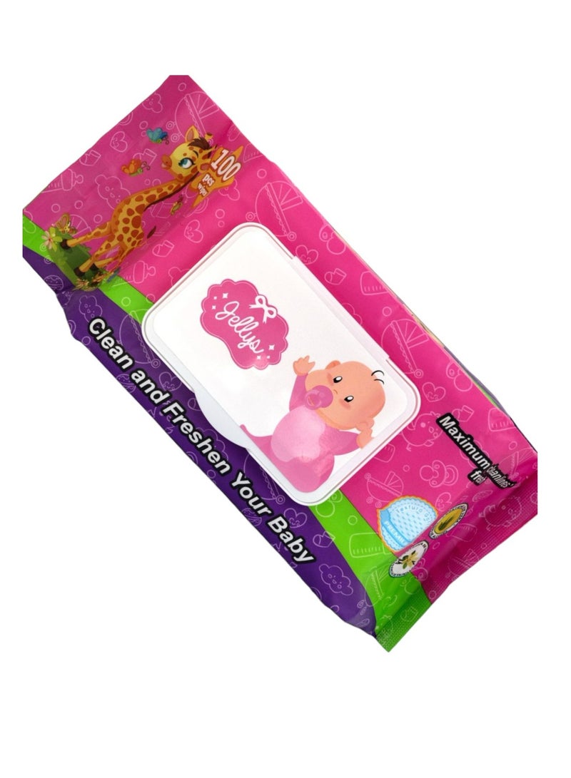 مناديل تنظيف وإنعاش طفلك 100 قطعة