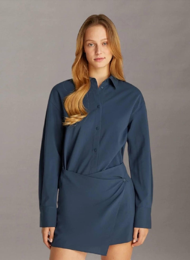 كالفن كلاين جينز فستان قصير بتصميم ملتف - Image 3