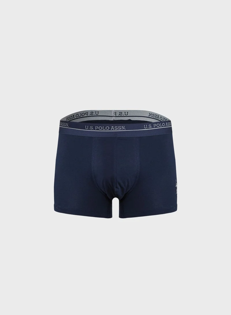U.S. Polo Assn. 3 Pack Assorted Logo Band Trunks