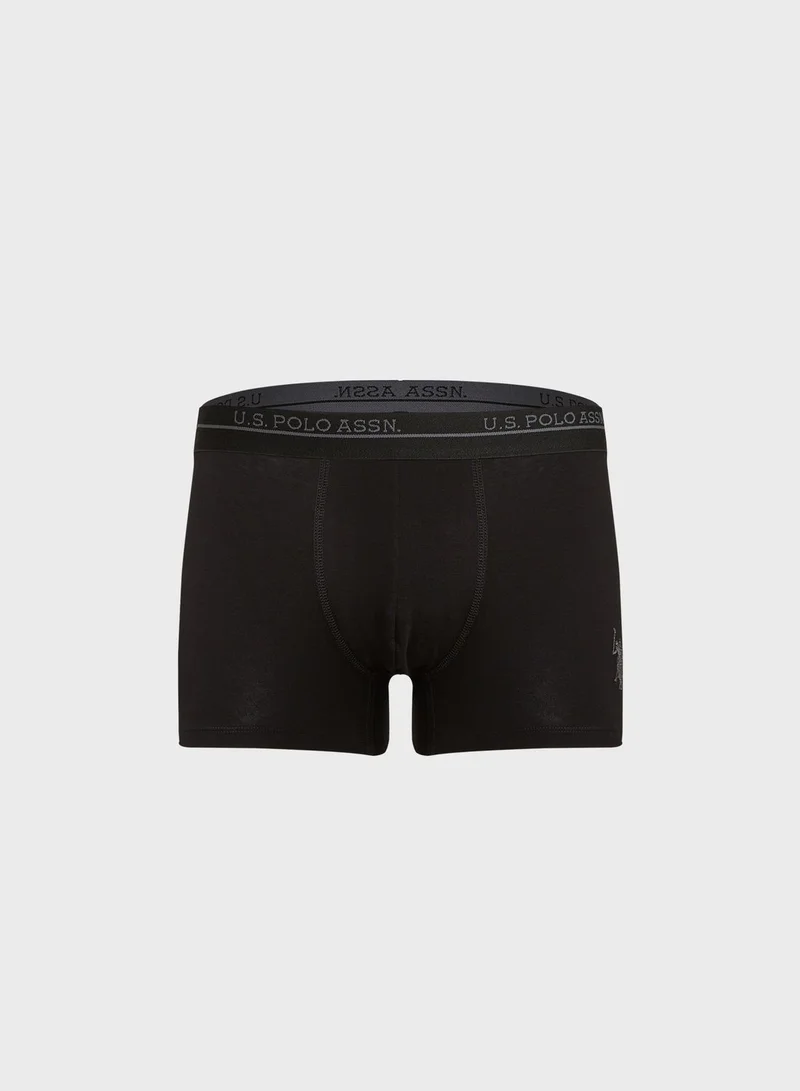 U.S. Polo Assn. 3 Pack Assorted Logo Band Trunks
