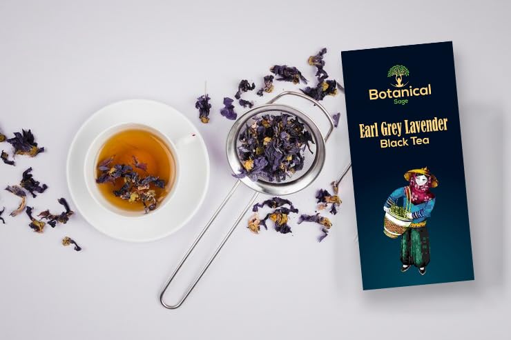 Botanical Sage- Earl Grey Lavender Black Tea 15 Pyramid Teabags | Darjeeling Black Tea With Lavender | Selelcted | Luxury Tea - Image 3