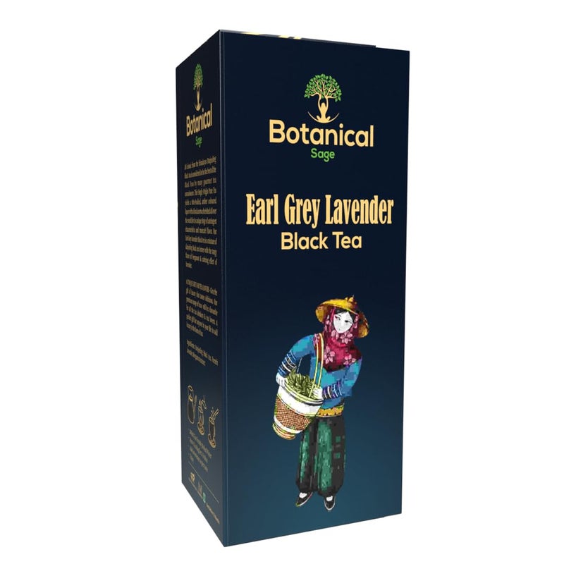 Botanical Sage- Earl Grey Lavender Black Tea 15 Pyramid Teabags | Darjeeling Black Tea With Lavender | Selelcted | Luxury Tea - Image 1