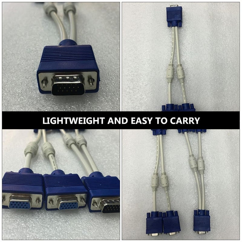 VGA Splitter Cable 1 Male to 2 Female 0.3 Meter Dual Monitor Display Adapter - Image 5