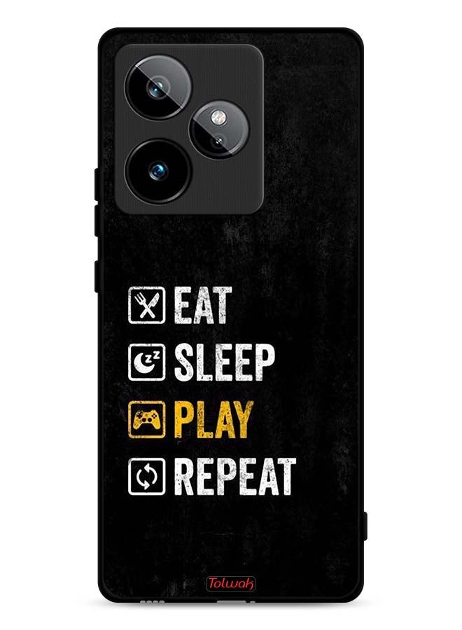 Tolwak Realme GT 7T 5G Protective Case Cover Eat Sleep Play Repeat