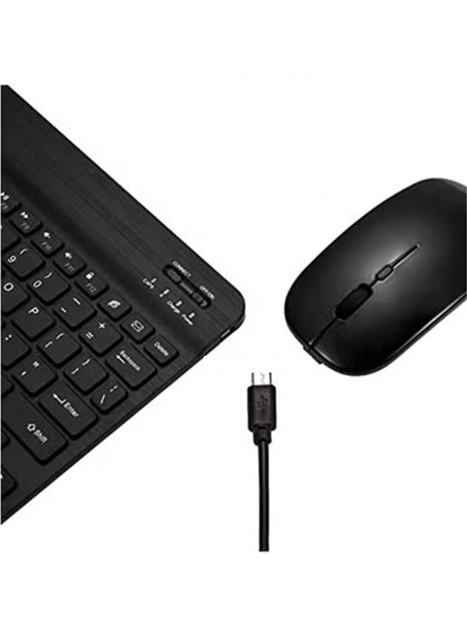 TIGER Ultra-Slim Bluetooth Keyboard and Mouse Combo – Rechargeable Portable Wireless Set for iPad, iPhone (iOS 13+), Android, Windows Tablets, Smartphones & Laptops | Compact, Quiet Typing, Long Battery Life – Black - Image 3