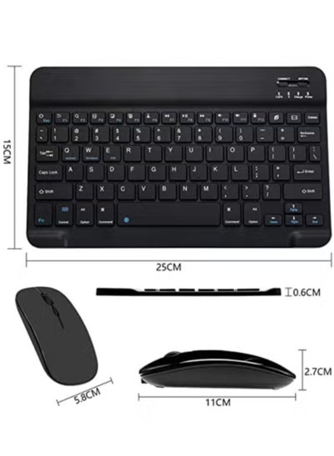 TIGER Ultra-Slim Bluetooth Keyboard and Mouse Combo – Rechargeable Portable Wireless Set for iPad, iPhone (iOS 13+), Android, Windows Tablets, Smartphones & Laptops | Compact, Quiet Typing, Long Battery Life – Black - Image 4