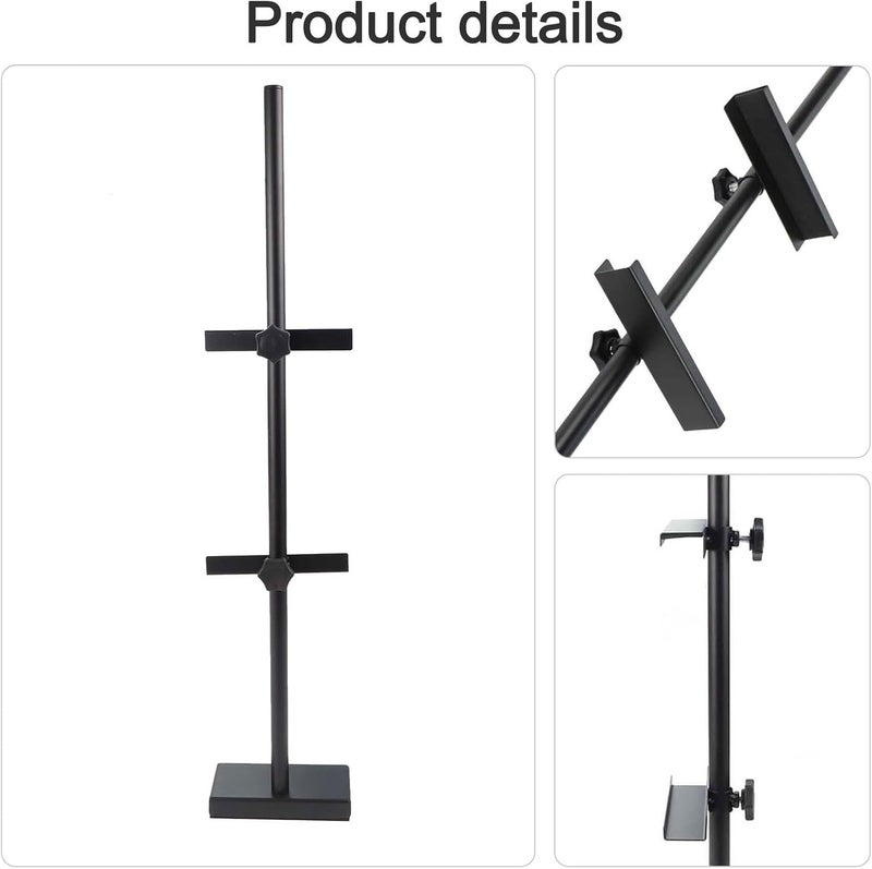 Adjustable Metal Picture Frame for Stand with Height Up to 29.5 Inches for Horizontal or Vertical Display, Black - Image 1