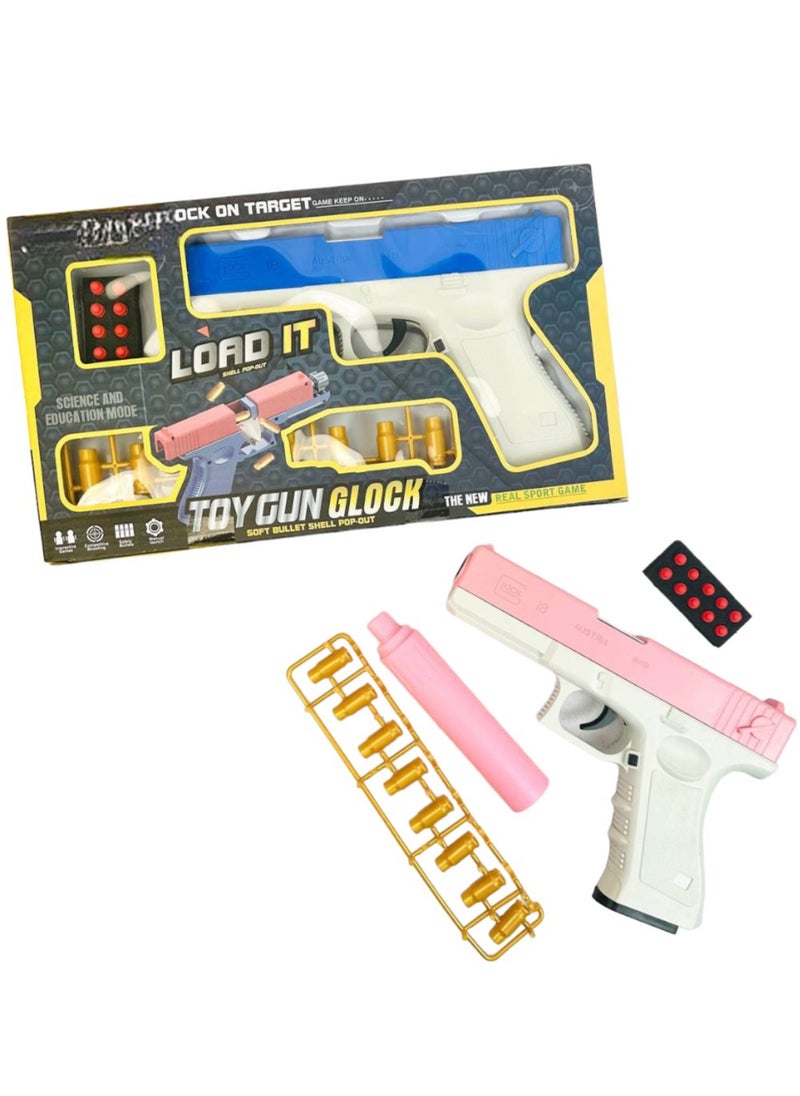 Gun Revolver Shell Ejection Soft Bullet Gun Airsoft Pistol Gun Toy Assorted Mix Color