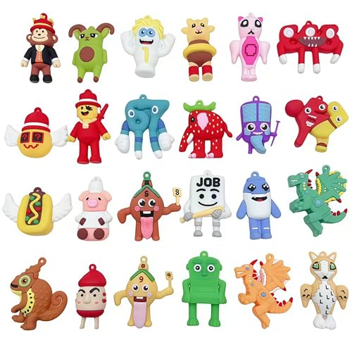 Mushplushies مجموعة ألعاب موشبلوشيز 24 قطعة سرقة ألعاب برينروت 21 شخصية مصغرة إيطالية برينروت 67 هدايا عيد الحب للأطفال حفلات أعياد الميلاد زينة - Image 1