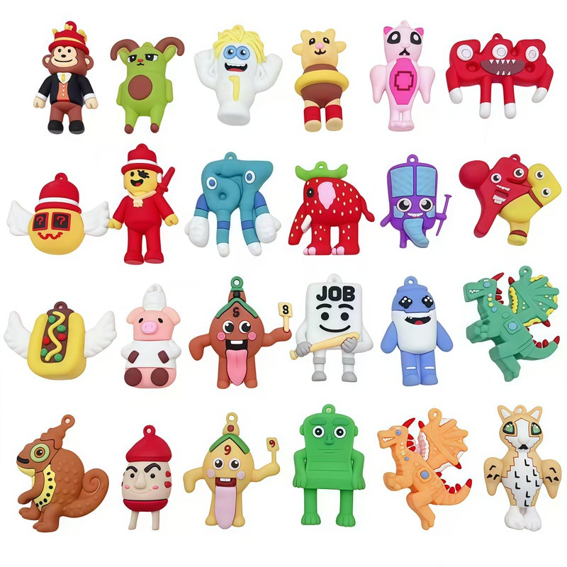 Mushplushies مجموعة ألعاب موشبلوشيز 24 قطعة سرقة ألعاب برينروت 21 شخصية مصغرة إيطالية برينروت 67 هدايا عيد الحب للأطفال حفلات أعياد الميلاد زينة - Image 3